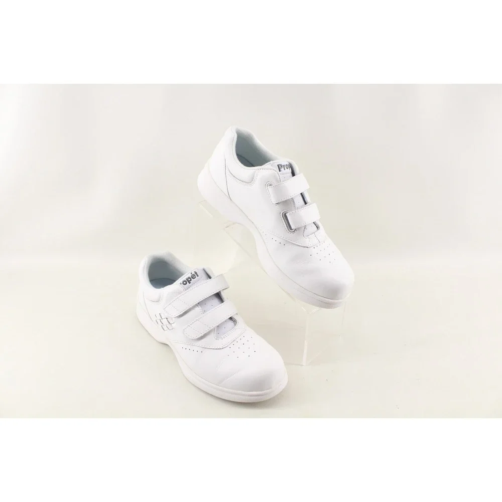 Propet Women's Vista Walker Strap W3915 Walking Athletic Shoe 8 W White Leather